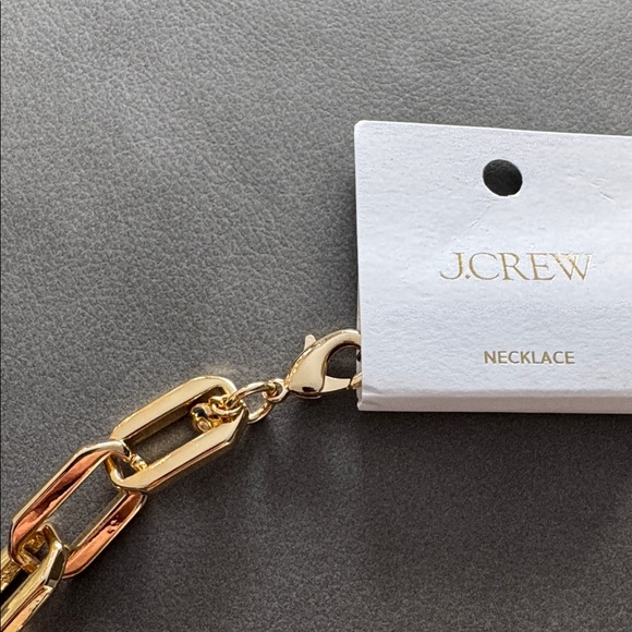 J. Crew gold rectangle link statement necklace. NWT. - Picture 4 of 6